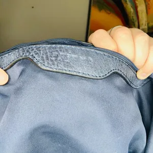 AMPERE Vegan Blue Leather The Amelie Tote Brass Hardware Coin Purse Shoulder Bag thumbnail 6