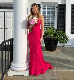 Hot Pink Prom/Formal Dress thumbnail 3
