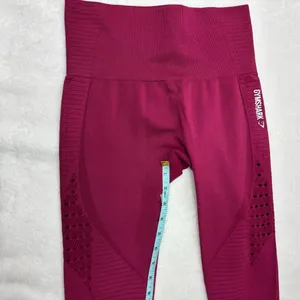 Gymshark Burgundy Performance‎ Leggings Size M thumbnail 7