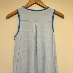 LAKE Pima Cotton Blue Striped Nightgown in White & Blue Size XS thumbnail 6
