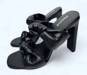 ABOUND Rainey Knotted Heeled Sandal in Black Size 5.5 Square Open Toe Heels‎ thumbnail 1
