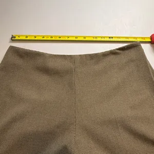 Eleven Luxe Dress Pants 10 Brown Micro Houndstooth High Waist Straight Leg Zip thumbnail 4