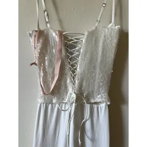 Oh Polly Beatrix Premium Embellished Lace Corset Maxi Dress Snow White Size 2 thumbnail 9