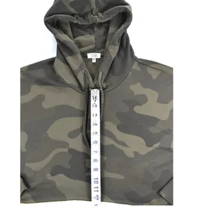 Tobi Womens Camo Cropped Hoodie Green Camouflage Bell Sleeve Pullover Small thumbnail 7
