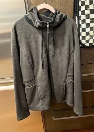 Lucy Womens Size XL Gray‎ Full Zip Fleece Jacket thumbnail 1