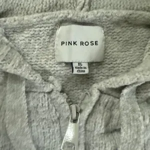 Pink Rose Zip-Up Sweater Knit thumbnail 2