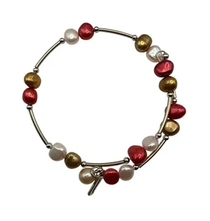 Vantel Pearls Multicolor Freshwater‎ Pearl Wrap Bracelet thumbnail 1
