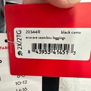 Spanx Plus Size Ecocare Seamless Leggings Black Camo Casual Travel‎ Comfort NWT thumbnail 4