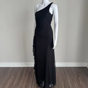 VTG Y2K City Triangles Fairy Core Whimsigoth Black Mesh Dress thumbnail 3