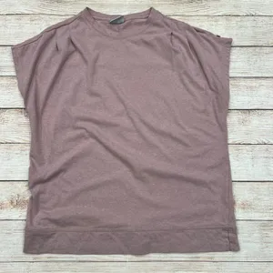 Columbia Womens Mauve Heather Cap Sleeve Pleated‎ Shoulder Top Size M thumbnail 1