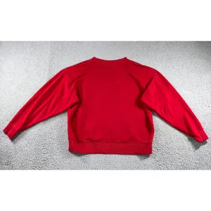 Universal Threads Oversized‎ Sweatshirt Women L Red Crewneck Pullover Drop Shoulder Cozy Vibrant thumbnail 2
