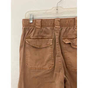 Old Navy Cargo Barrel Leg Casual Indie Sleaze Cotton Coco Brown Mid Rise Pants thumbnail 7