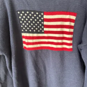 Amazon USA flag navy sweater knit ribbed brandy nico american oversized Ralph lauren thumbnail 3
