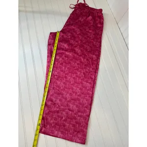 Oscar de la Renta Pink Label PJ Set Red Lounge Womens Size XL thumbnail 4
