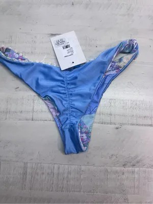 Capittana Dora Patchwork Swimsuit Bikini bottoms size small NWT Blue thumbnail 7