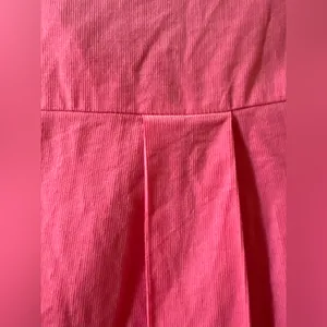 Caryn Lawn Preppy Corduroy Star Elbow Patch Dress in Pink thumbnail 9