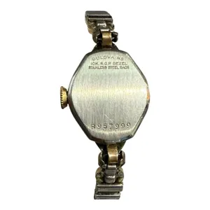 Bulova Women's Watch 10K RGP Bezel Gold Tone‎ Dainty Expansion Band Vintage thumbnail 5