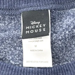 Disney Navy Blue‎ Mickey Mouse American Flag Sweatshirt Size Medium thumbnail 7