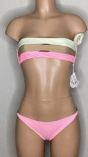 New. L*SPACE and PQ pink bikini. Large. Retails $172 thumbnail 1
