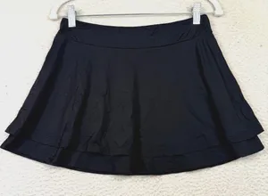 Princess Polly‎ Skirt Womens 6 Black Layered Skater Mini Stretch Casual Pull On thumbnail 1