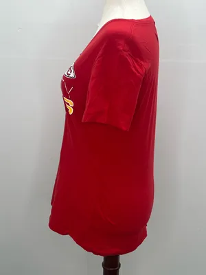 NFL Apparel Kansas City Chiefs Women’s Red V-Neck Graphic T-Shirt Medium thumbnail 3