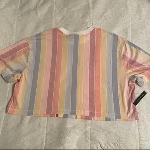 Nike Plus Size Cotton Striped Cropped Tee thumbnail 5