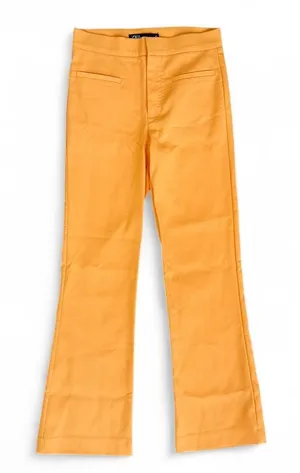 Zara Women's Orange Crop Trousers - Size XS thumbnail 1