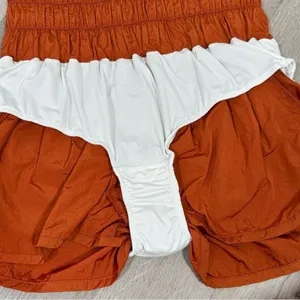 Free People The‎ Way Home Nylon Athletic Running Shorts Rust Orange Small thumbnail 8