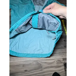 Lightweight Women's Aqua Windbreaker Jacket Small Blue thumbnail 3
