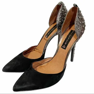 Steven By Steve Madden Size 7.5 Black Studded Leather Pumps thumbnail 1