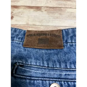 Vintage Polo Ralph Lauren Cargo Denim Shorts Jean Women's Plus Size 18 thumbnail 4