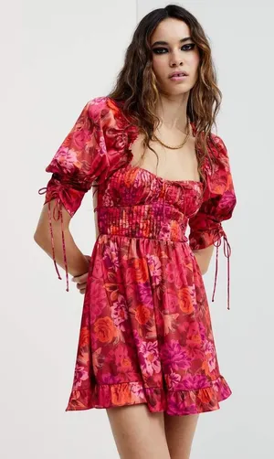 For Love & Lemons Mini Dress Floral thumbnail 1