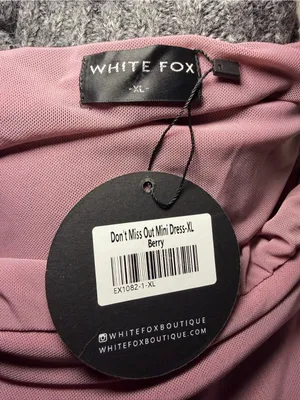 NWT White Fox Don’t Miss Out Berry Sparkle Barbie Mini Dress XL. thumbnail 7