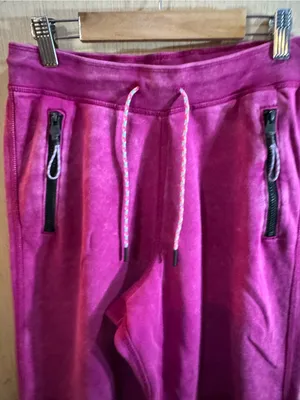 Women’s Nike Loose Fit Magenta Sweat Joggers with White Logo Size XS thumbnail 3
