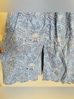 Roller rabbit Women Floral Vines Drop Waist Midi A-Line Dress Blue thumbnail 8