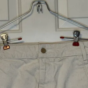 Zara Womens Shorts Bleached Spots High-Rise Frayed Hem Off White Denim Size 4 thumbnail 2