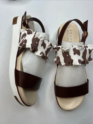 Journee Collection Women's Riya Double Band Slingback Platform Sandals Size 7.5 thumbnail 6