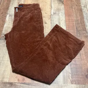 Lucky Brand Wmns Brown Corduroy Stevie High-Rise Flare Pants Sz 14 Boho Festival thumbnail 2