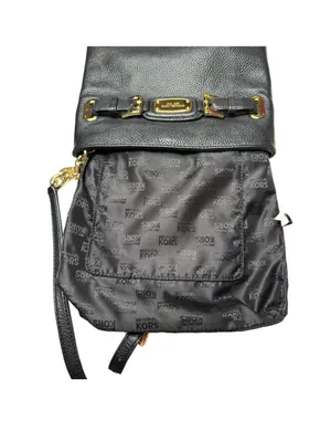 Michael Kors ✿ Hamilton Crossbody Handbag Bag ✿ Black Leather ✿ Gold Hardware ✿ thumbnail 12
