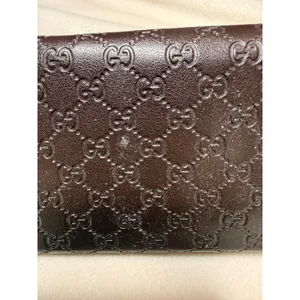 Gucci Dark Brown Guccissima Monogram Triangular Sunglasses Case Snap Closure thumbnail 5
