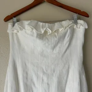 Antonio Melani White Sofia Strapless Midi Dress Size 8 thumbnail 7