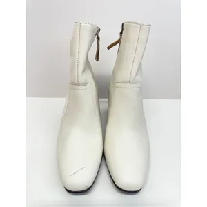 Blondo Boots Salome Ivory‎ Leather Waterproof Block Heel Ankle Booties Size 6.5 thumbnail 4