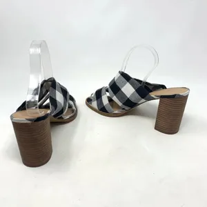 Madewell Alexandria Buffalo Plaid Mule Sandals in Black & White Size US‎ 9 thumbnail 8