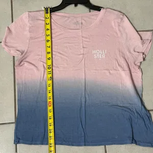 Hollister Women Blue/Pink Casual‎ tie dye shirt size L thumbnail 5