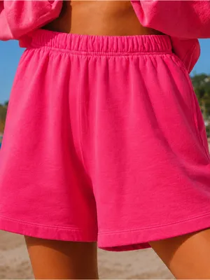 Daily Drills French Terry Sweat Shorts Hot Shot Pink XS/S thumbnail 1