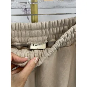 Comfort Joggers Sweatpants Beige Relaxed Fit Lounge Pants Large thumbnail 3