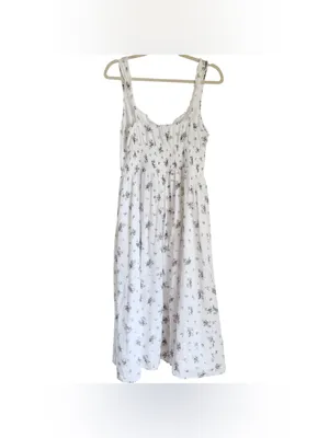 NWT AE Corset Floral Midi Dress White Medium American Eagle Maxi Sleeveless thumbnail 6