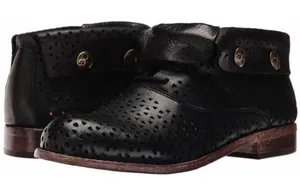 Patricia Nash Sabrina Perforated‎ Ankle Boot Italian Leather Black 7.5 thumbnail 1