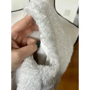 Patagonia Los Gatos White Fuzzy Fleece Zip Up Vest thumbnail 7