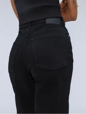 Everlane | The Way High Jean in Black with Raw Hem | womens 26 thumbnail 4